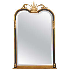 Neoclassical Gilt Ebonized Mantel Mirror