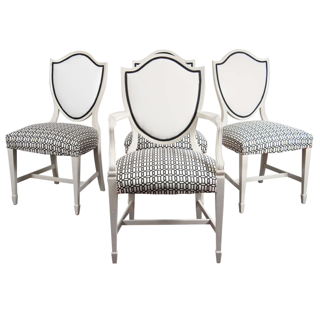4 Adam Shield-Back Style Chairs