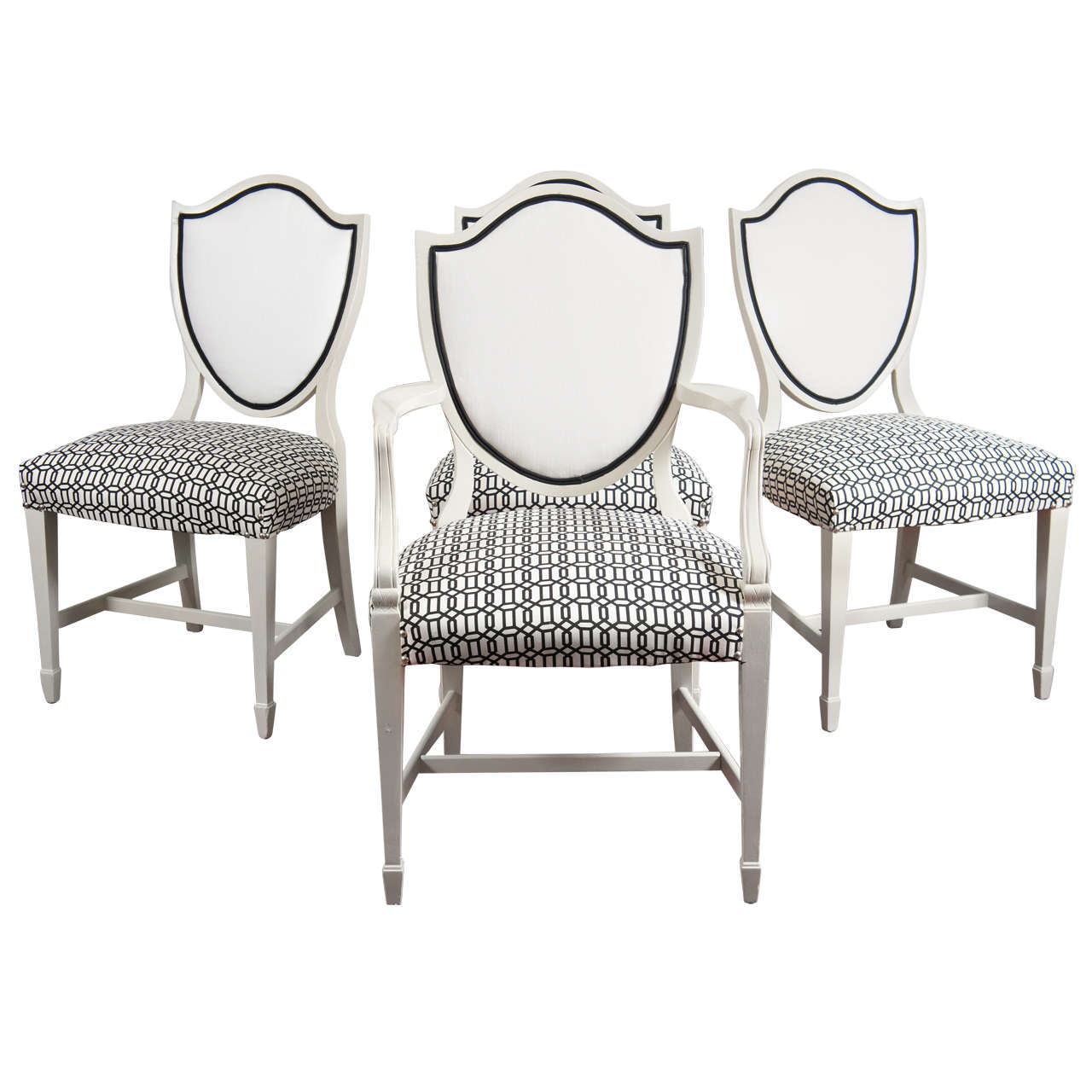 4 Adam Shield Back Style Chairs For At 1stdibs 4 Adam Shield Back Style Chairs For