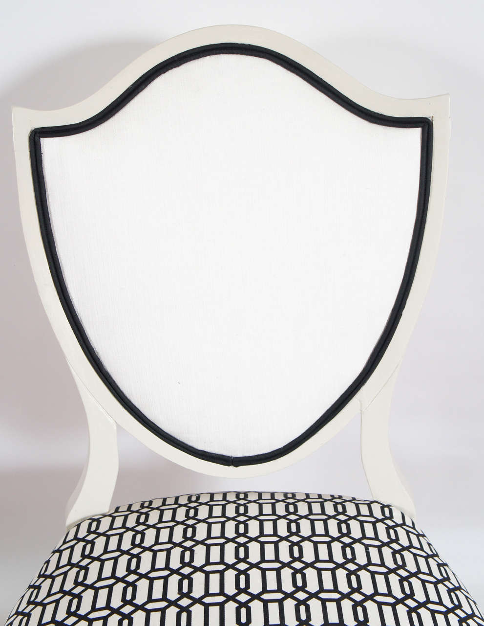 upholstered shield back chairs