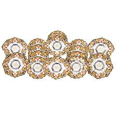 Royal Crown Derby "Imari" 16 Pc Dessert Service with Gold 11