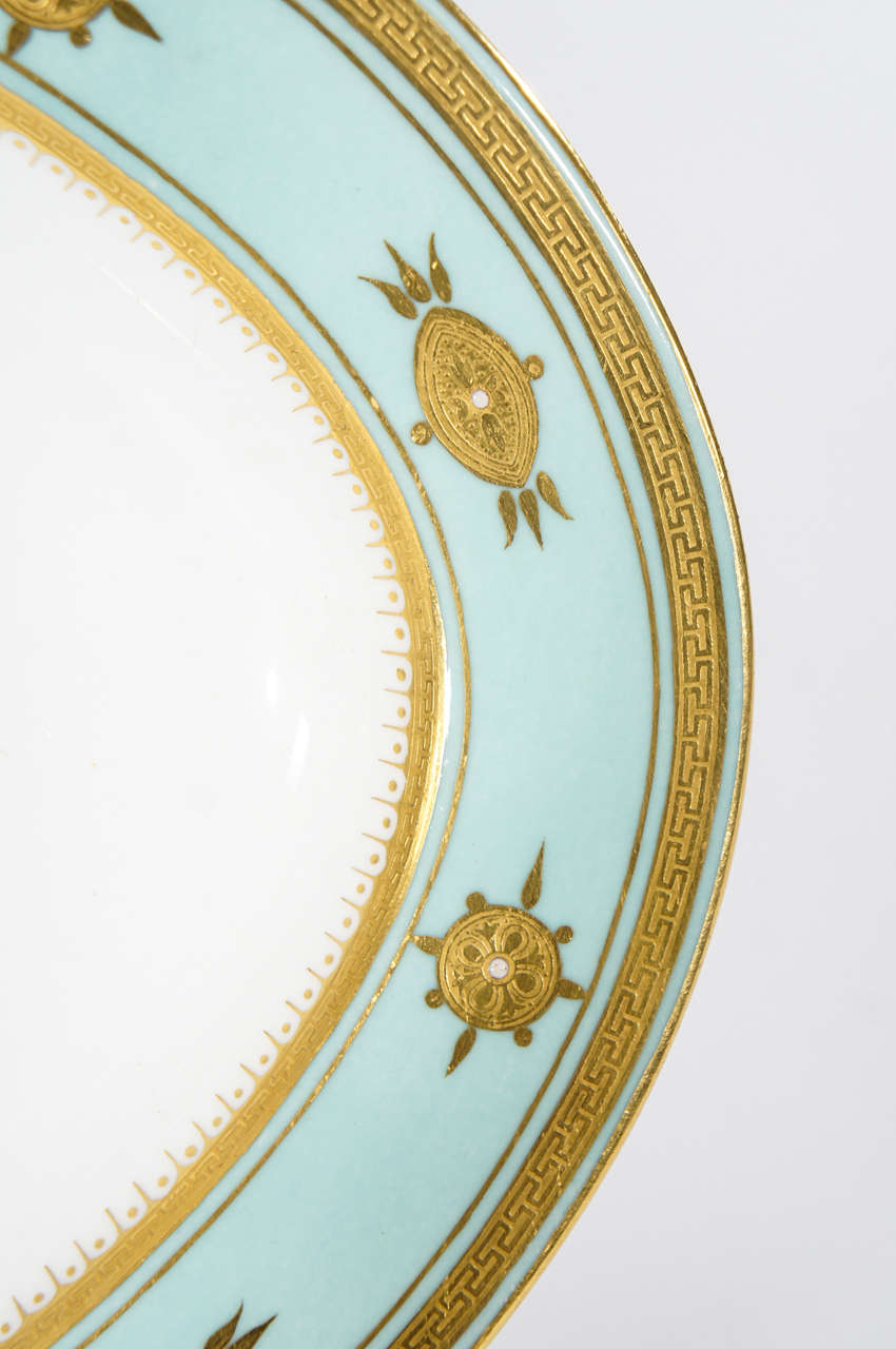 Gilt Minton 19th Century Aesthetic Movement Hand-Painted Fish Platter For Sale