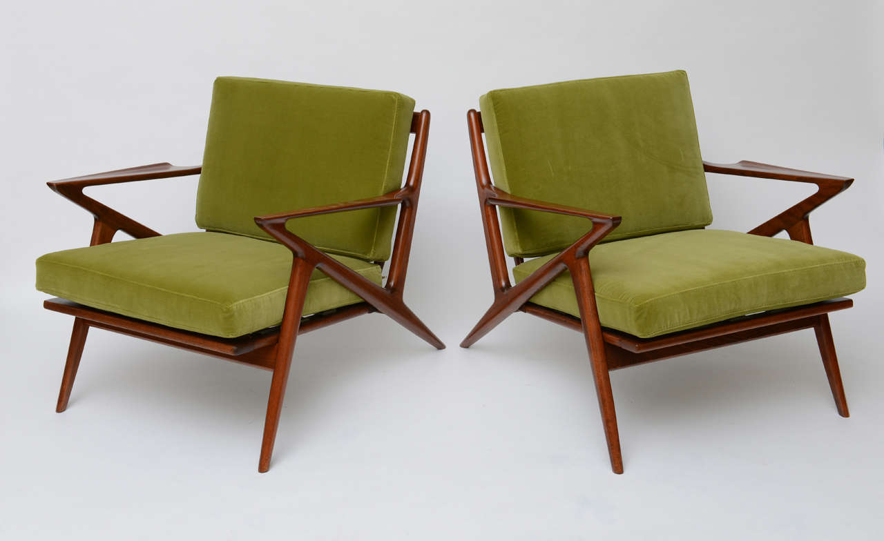 Scandinavian Modern Iconic Poul Jensen Z Lounge Single Chair for Selig