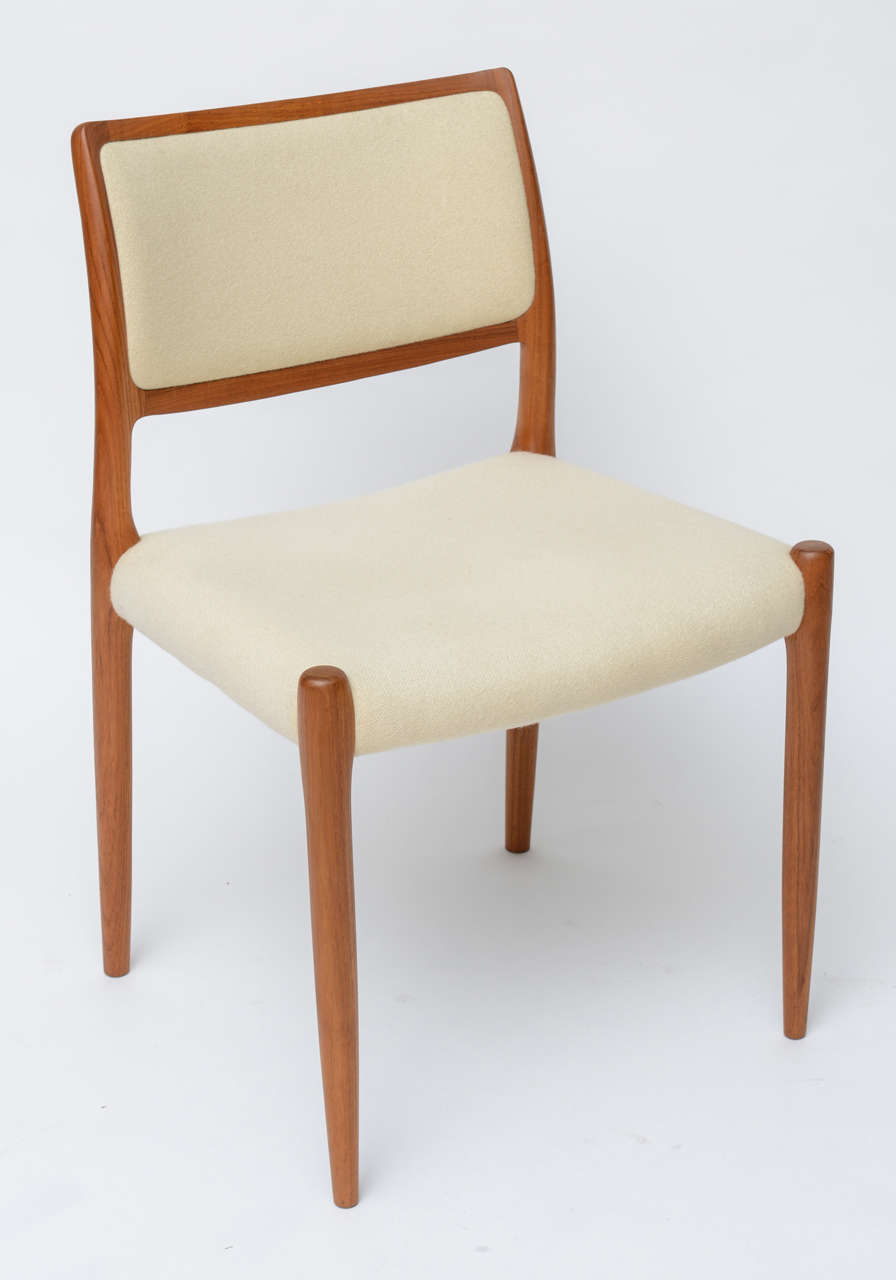 Scandinavian Modern Six Danish Teak Dining Chairs - Neils Otto Moller