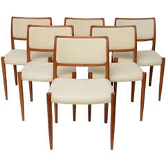 Six Danish Teak Dining Chairs - Neils Otto Moller
