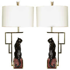 Very decorative pair of lamps