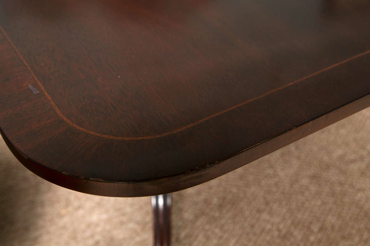 double pedestal dining table with leaves