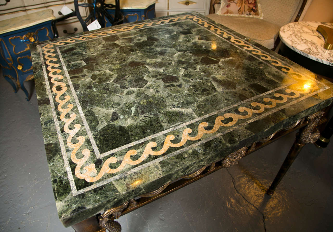 20th Century Marble-Top Center Table by Maitland-Smith