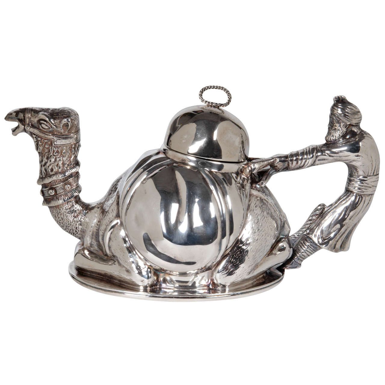 Karawan Silverplate Teapot Mariage Freres 20th Century For Sale