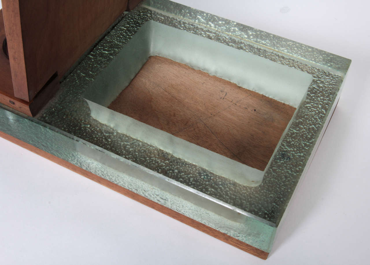 Mid-20th Century Alexandre Noll rare and early Art Deco mahogany and glass box c. 1930 For Sale