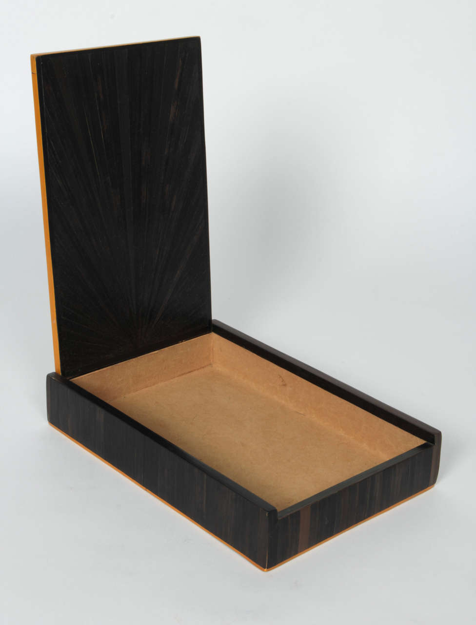 Wood Andre Arbus (attr.) French Art Deco Straw Marquetry Box c. 1940 For Sale