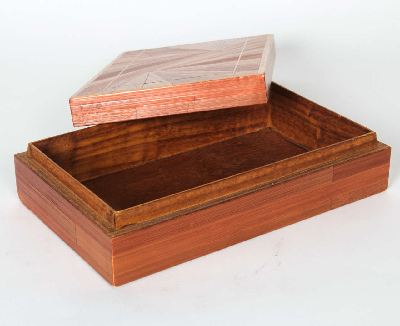 Mid-20th Century Jean-Michel Frank French Art Deco Straw Marquetry box c. 1930 For Sale