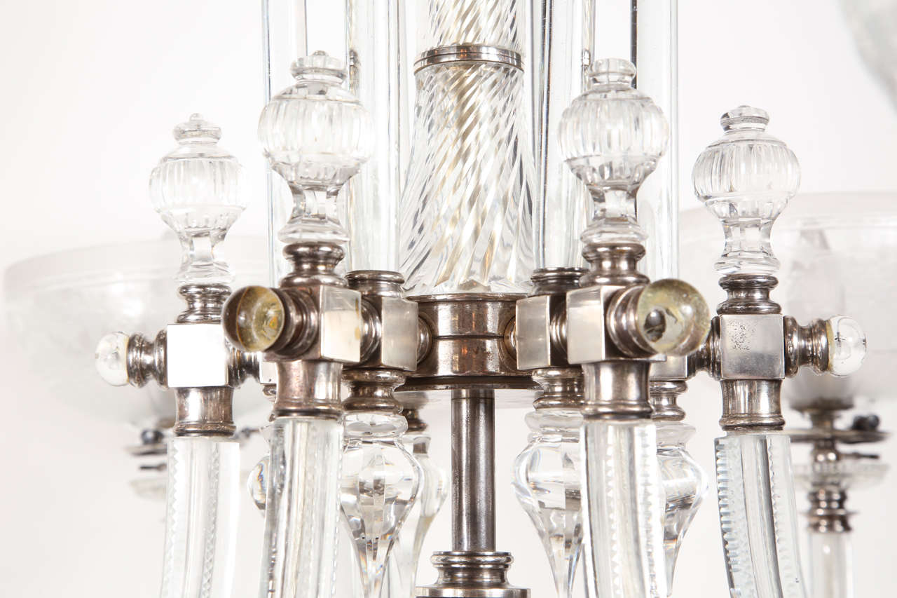 Contemporary 2003 Excellent Osler Gas Chandelier Replica with Six Lamps, Electrified