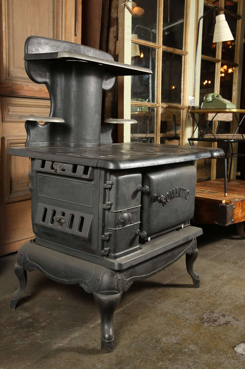 Late 1800s Cast Iron Stove by Romantic at 1stdibs