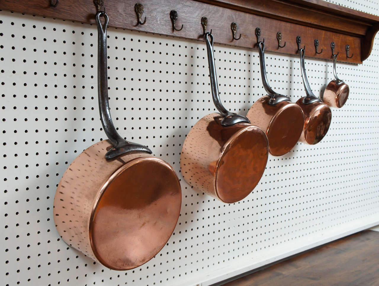 Set of French Copper Sauce Pans