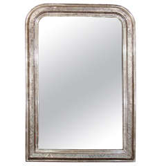 Antique Louis Phillipe Silver Mirror