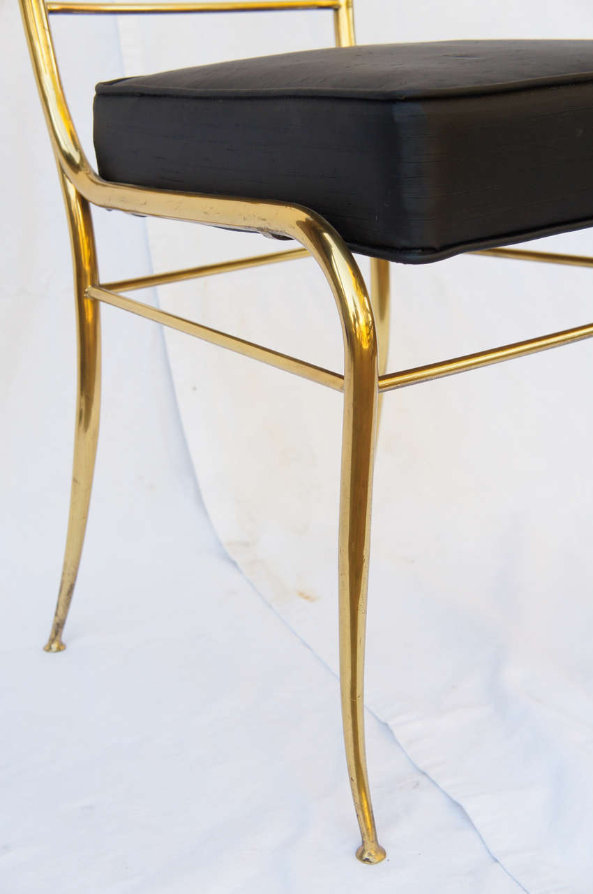 1970's Weiman Italian Brass Vanity Chair 3