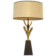 70's Mid Century Modern Stiffel Brass Sedum Lamp