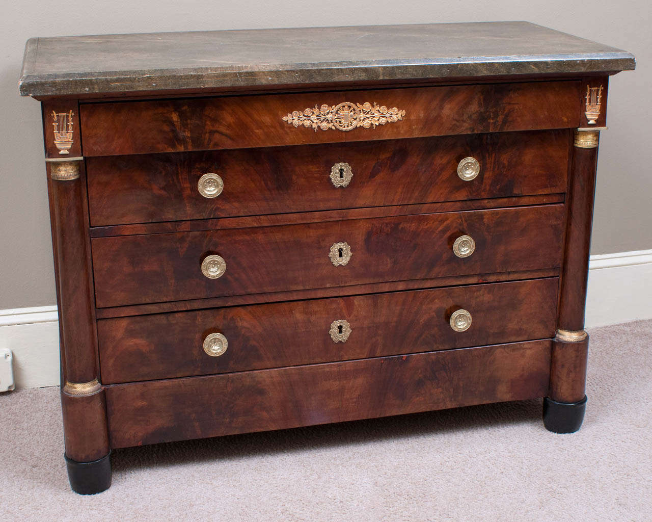 Empire Commode with Faux Marble Top