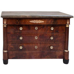 Antique Empire Commode with Faux Marble Top