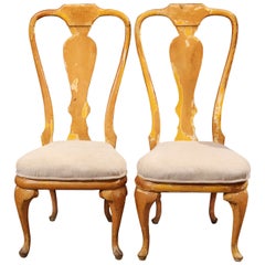 Curvy Painted Wood Side or Dining Chairs