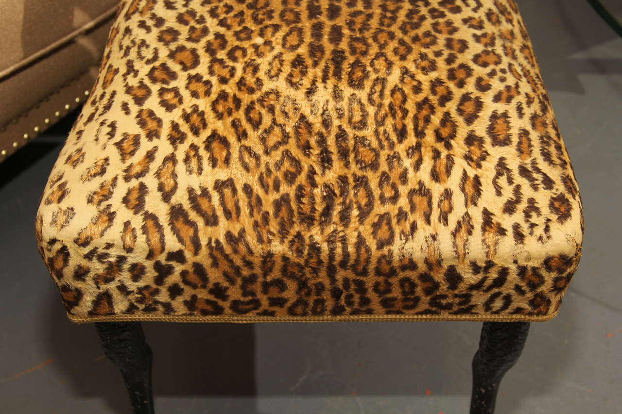 Faux Leopard Chair In Distressed Condition In Seattle, WA