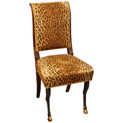 Faux Leopard Chair