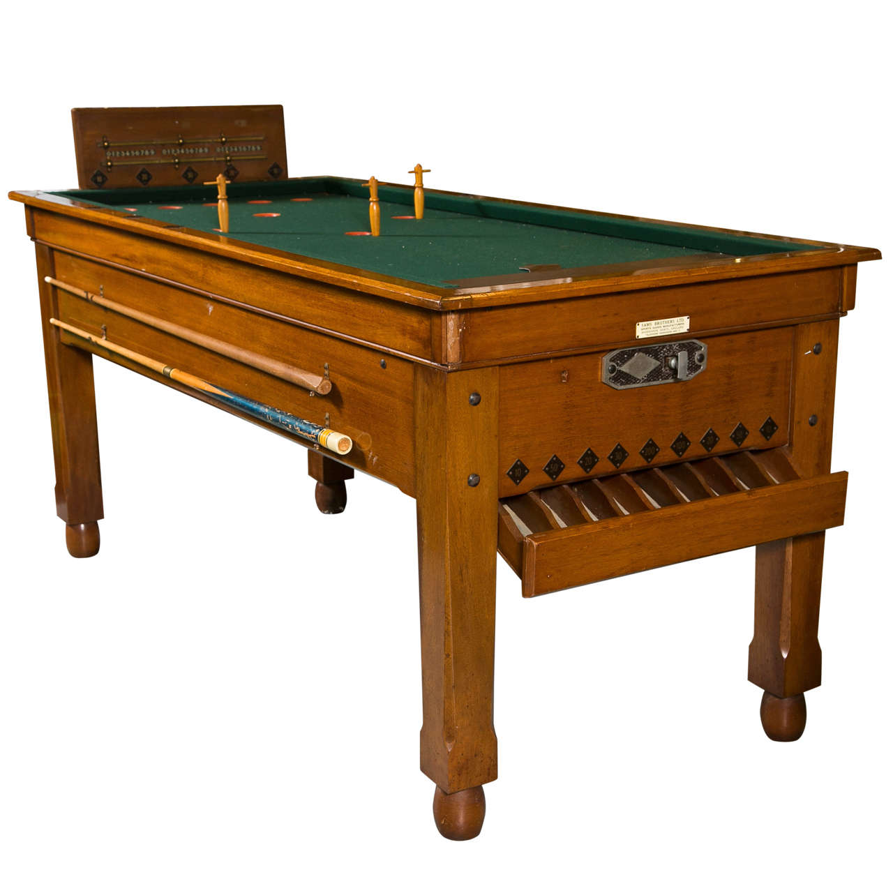 Antuqe English Bar Billiards Table at 1stDibs