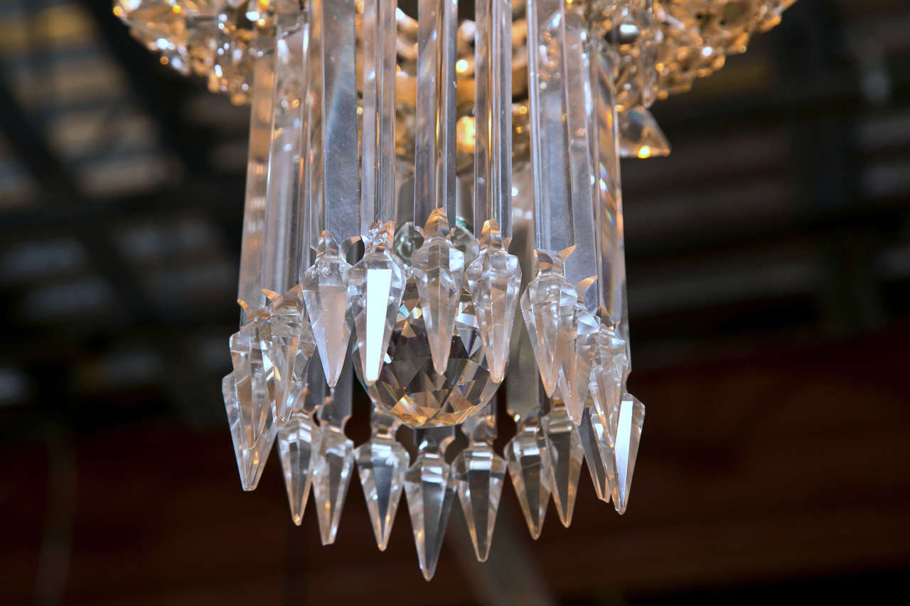 American Roaring 1920's Crystal Waterfall Chandelier