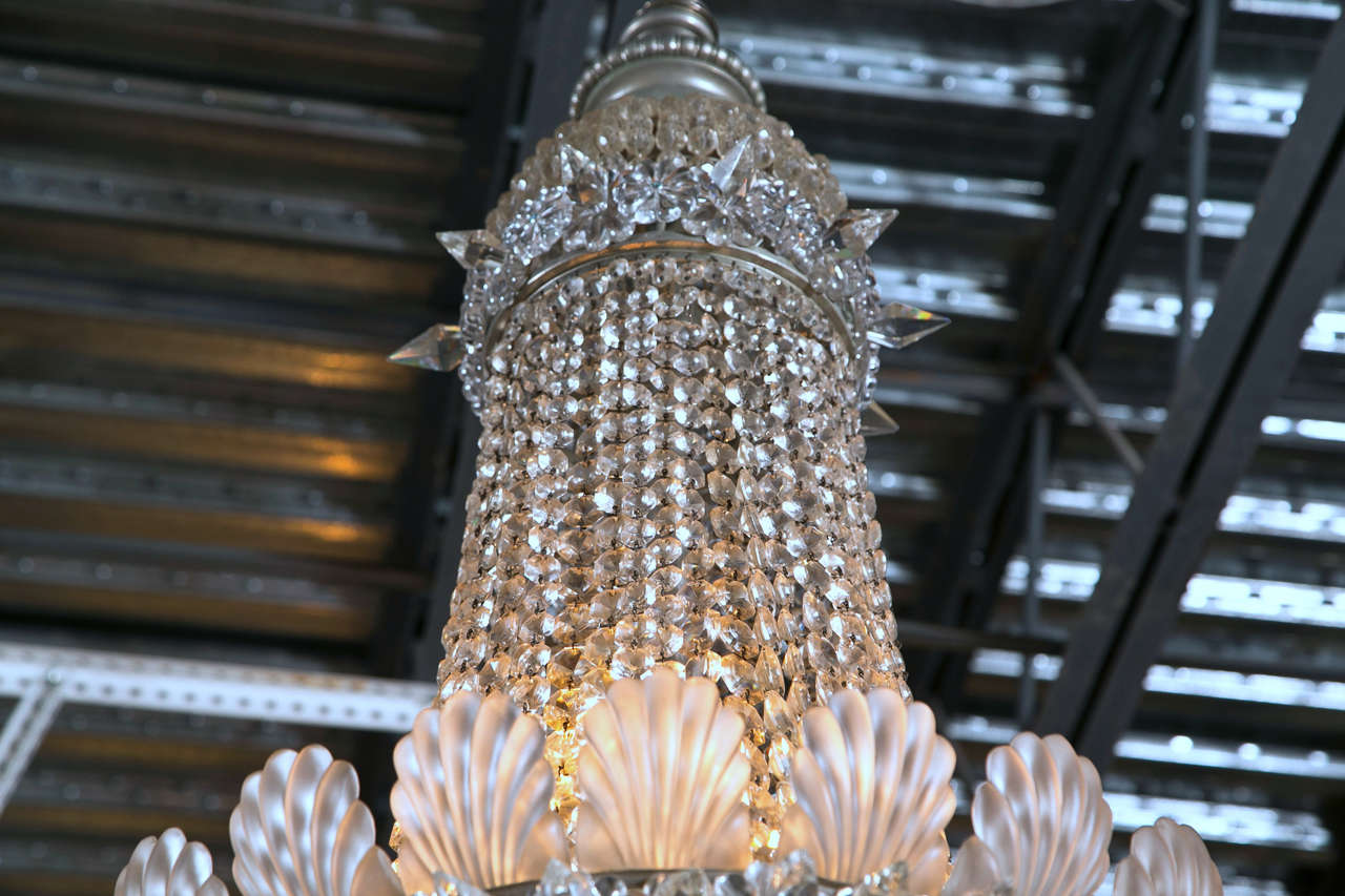 Roaring 1920's Crystal Waterfall Chandelier 3