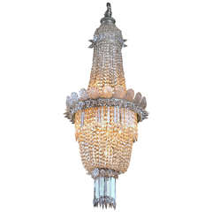 Roaring 1920's Crystal Waterfall Chandelier