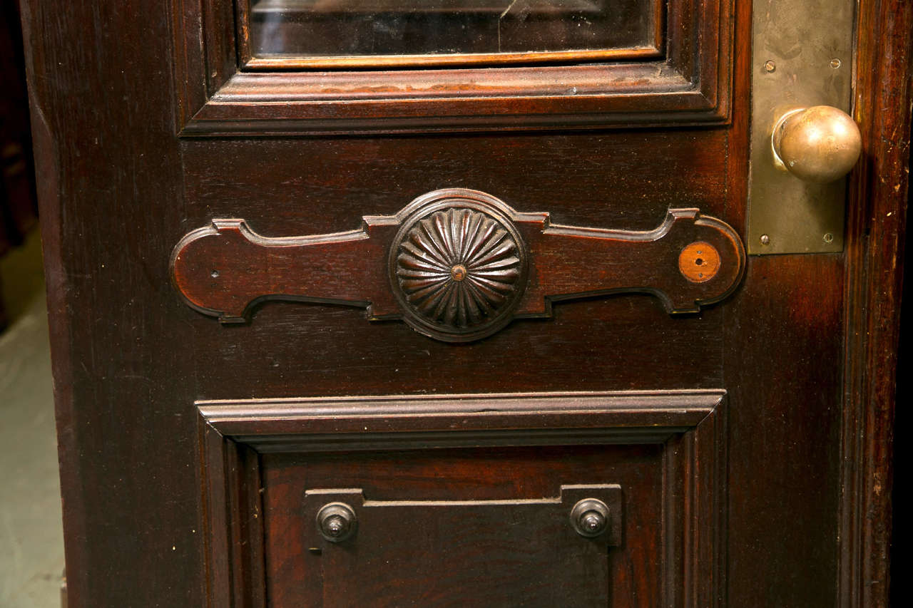 Antique Pair of Walnut Entry Doors 2