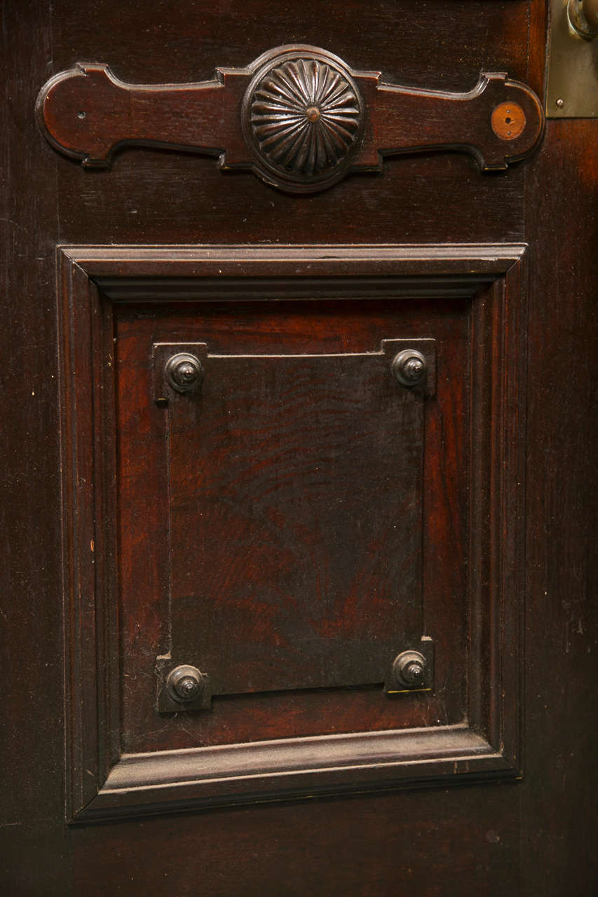 American Antique Pair of Walnut Entry Doors