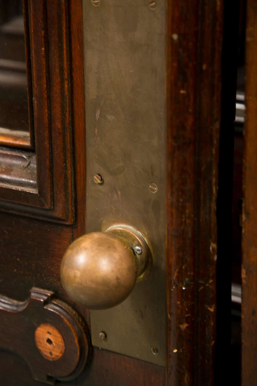 19th Century Antique Pair of Walnut Entry Doors