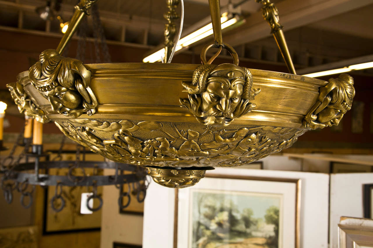 Antique Bronze Medieval Style Chandelier at 1stDibs | antique bronze