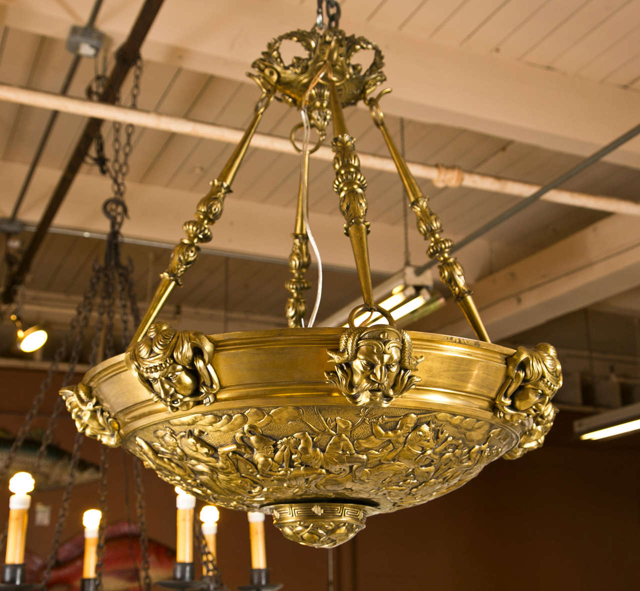 Antique Bronze Medieval Style Chandelier at 1stDibs antique bronze