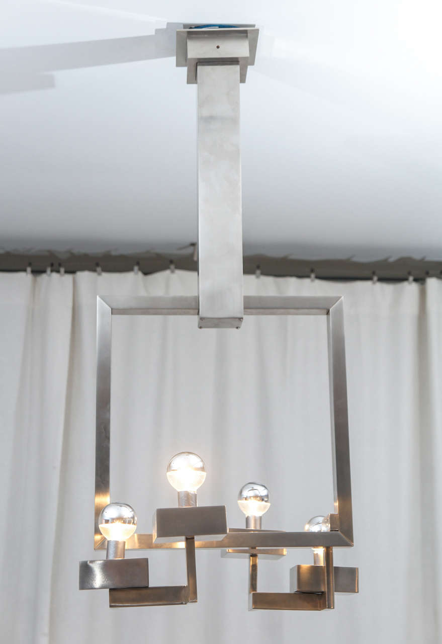 Clemancon Attributed Hanging Light Fixture, 1930s