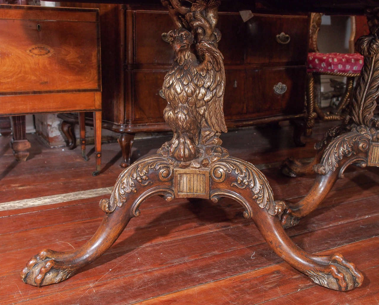 19th Century 19th c. English Three Pedestal Dining Table