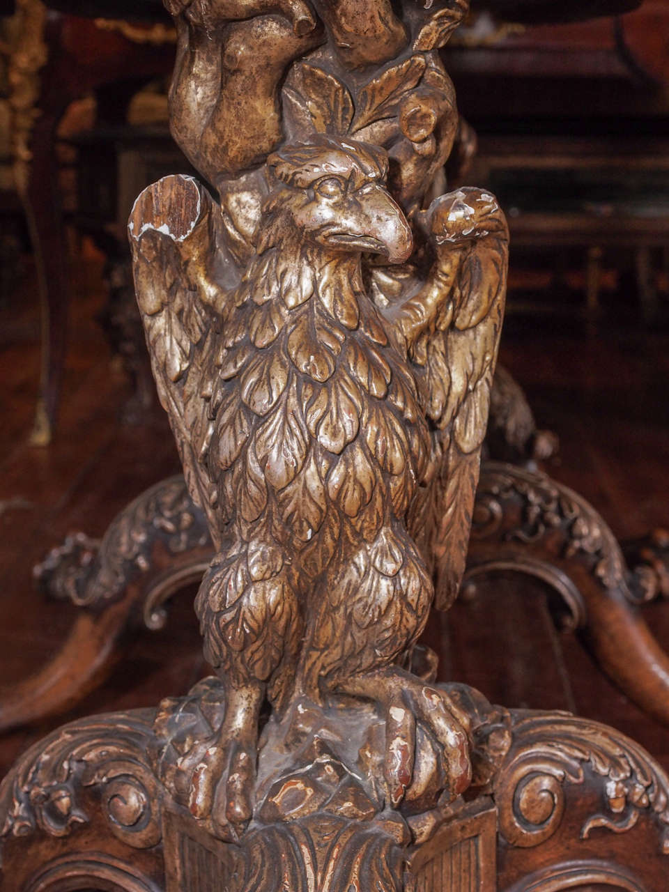 19th c. English Three Pedestal Dining Table 1
