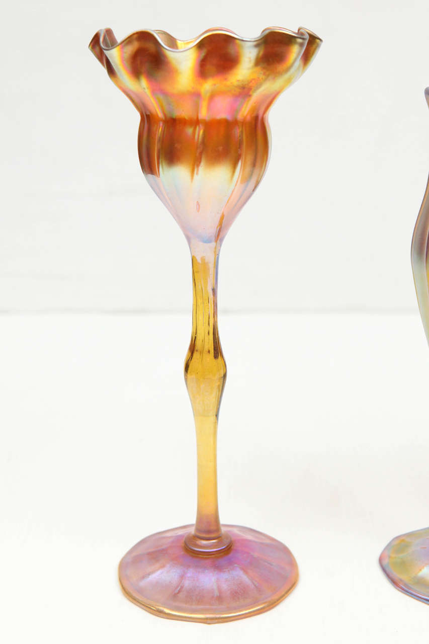 Four L. C. Tiffany Favrile Vases, Early 20th Century