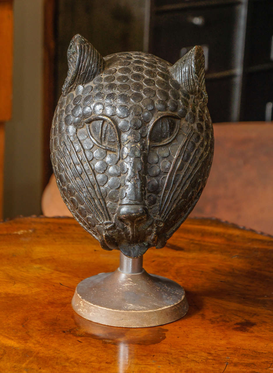 Brass Jaguar on Stand
