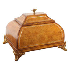 Venetian Gilt, Carved, and Painted Wooden Footed Box