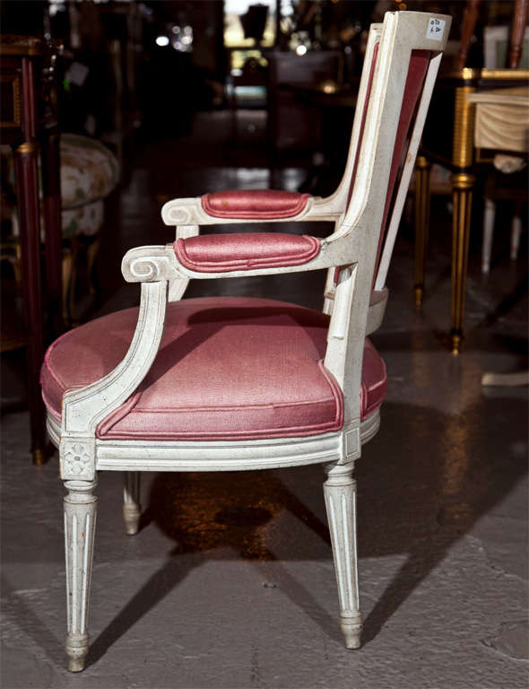 Pair of French Painted Armchairs by Jansen In Good Condition In Stamford, CT