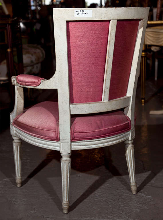 Pair of French Painted Armchairs by Jansen 1