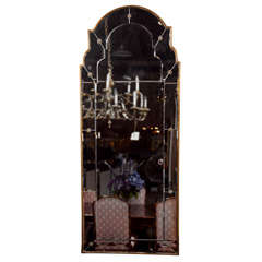 French Tall Mirror Stamped Jansen