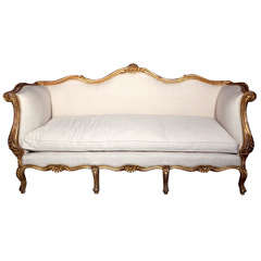 French Rococo Style Giltwood Canape Sofa 6