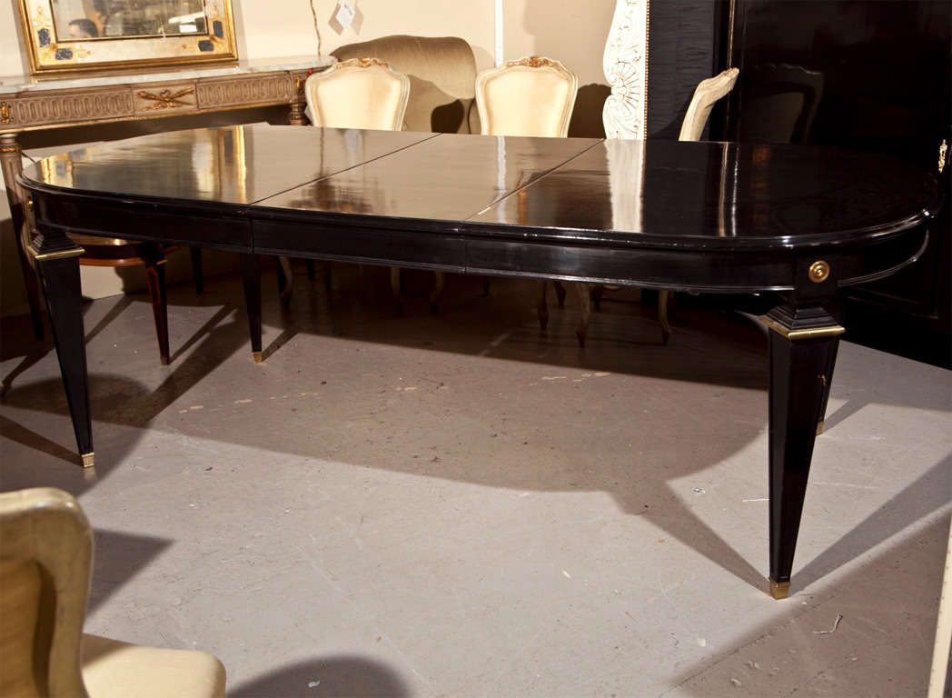French Directoire Style Oval Dining Table by Jansen