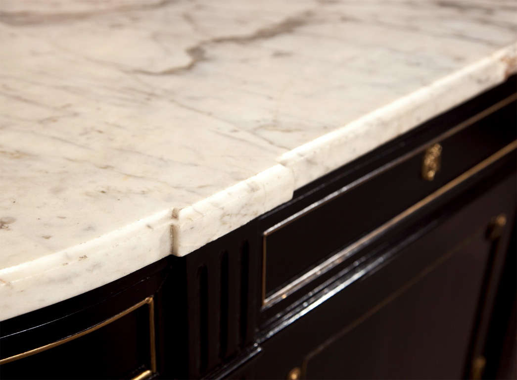 French Louis XVI Style Ebonized Sideboard by Maison Jansen 3
