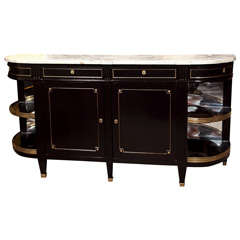 French Louis XVI Style Ebonized Sideboard by Maison Jansen