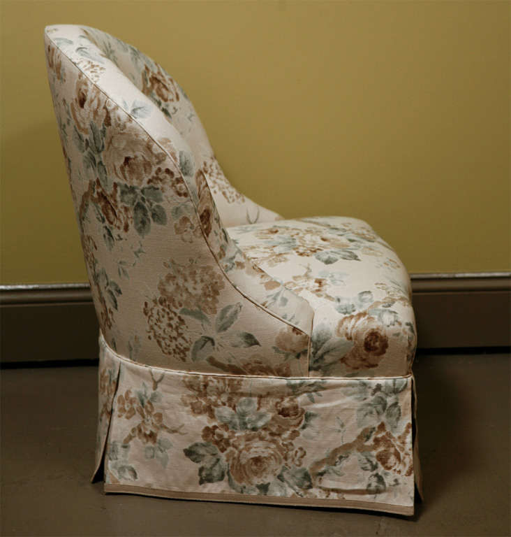 A 19th Century French Slipper Chair, Newly Upholstered 3
